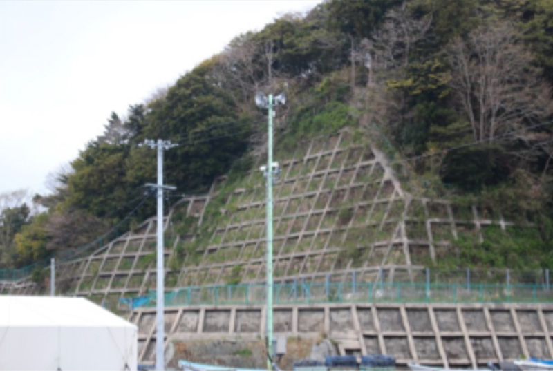 女川町出島、寺間地区の防災用放送設備